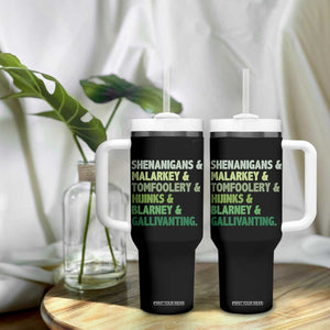 Funny St Patricks Day Shenanigans Malarkey Tomfoolery Hijinks Blarney Gallivanting Tumbler With Handle TS11 Print Your Wear