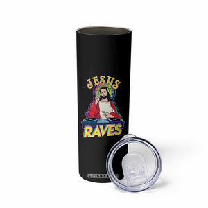 Funny Jesus DJ Raves Techno EDM Party Skinny Tumbler TS11 Print Your Wear