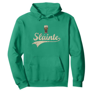 Funny Slainte Cheers Stout Beer Irish Shamrock St Patrick's Day Hoodie TS11 Irish Green Print Your Wear