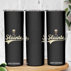 Funny Slainte Cheers Stout Beer Irish Shamrock St Patrick's Day Skinny Tumbler TS11 Print Your Wear