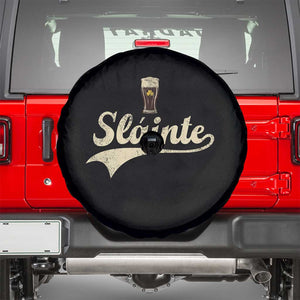 Funny Slainte Cheers Stout Beer Irish Shamrock St Patrick's Day Spare Tire Cover TS11 Black Print Your Wear