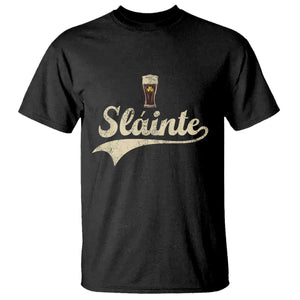Funny Slainte Cheers Stout Beer Irish Shamrock St Patrick's Day T Shirt TS11 Black Print Your Wear