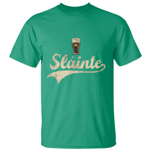 Funny Slainte Cheers Stout Beer Irish Shamrock St Patrick's Day T Shirt TS11 Irish Green Print Your Wear