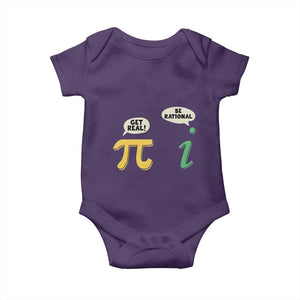 Get Real Be Rational Pi Math Teacher Geek Sarcastic Baby Onesie TS11 Purple Print Your Wear