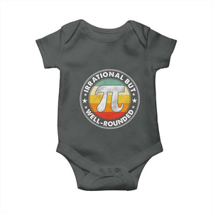 Funny Irrational But Well Rounded Pi Day Baby Onesie TS11 Dark Heather Print Your Wear