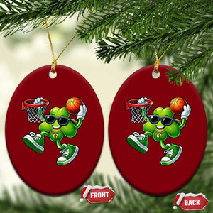 Funny 67 Meme Six Seven Basketball Shamrock St Patricks Day Ceramic Ornament TS11 Print Your Wear