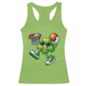 Funny 67 Meme Six Seven Basketball Shamrock St Patricks Day Racerback Tank Top TS11 Lime Print Your Wear