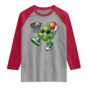 Funny 67 Meme Six Seven Basketball Shamrock St Patricks Day Raglan Shirt TS11 Sport Gray Red Print Your Wear