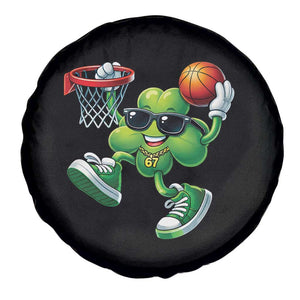 Funny 67 Meme Six Seven Basketball Shamrock St Patricks Day Spare Tire Cover TS11 Print Your Wear