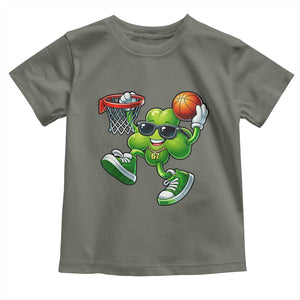 Funny 67 Meme Six Seven Basketball Shamrock St Patricks Day Toddler T Shirt TS11 Military Green Print Your Wear