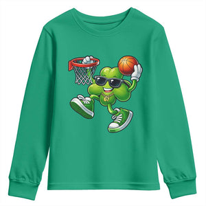 Funny 67 Meme Six Seven Basketball Shamrock St Patricks Day Youth Sweatshirt TS11 Irish Green Print Your Wear