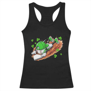 Funny Baseball St Patricks Day Home Plate Drip Racerback Tank Top TS11 Black Print Your Wear