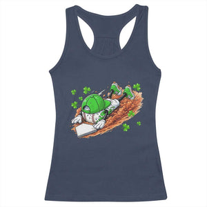 Funny Baseball St Patricks Day Home Plate Drip Racerback Tank Top TS11 Navy Print Your Wear