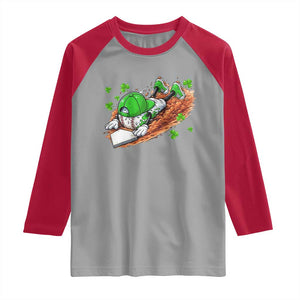 Funny Baseball St Patricks Day Home Plate Drip Raglan Shirt TS11 Sport Gray Red Print Your Wear