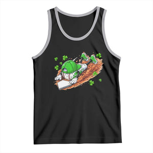 Funny Baseball St Patricks Day Home Plate Drip Tank Top TS11 Black Athletic Heather Print Your Wear