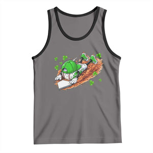 Funny Baseball St Patricks Day Home Plate Drip Tank Top TS11 Deep Heather Black Print Your Wear