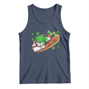 Funny Baseball St Patricks Day Home Plate Drip Tank Top TS11 Navy Print Your Wear