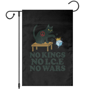 No Kings No Ice No Wars Cat Garden Flag Funny Political Freedom Activist TS11 Black Print Your Wear
