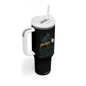 No Kings No Ice No Wars Cat Tumbler With Handle Funny Political Freedom Activist TS11 Print Your Wear