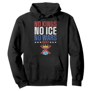 No Kings No Ice No Wars 8647 Hoodie Rejecting Kings Anti Authoritarian TS11 Black Print Your Wear