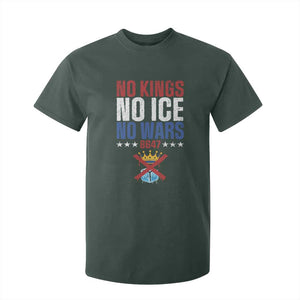 No Kings No Ice No Wars 8647 T Shirt For Kid Rejecting Kings Anti Authoritarian TS11 Dark Forest Green Print Your Wear