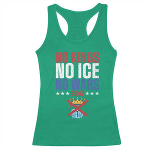 No Kings No Ice No Wars 8647 Racerback Tank Top Rejecting Kings Anti Authoritarian TS11 Irish Green Print Your Wear