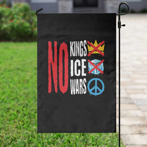 No Kings No Ice No Wars Garden Flag Political Protest Peace Sign TS11 Print Your Wear