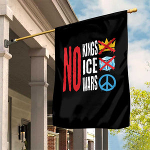 No Kings No Ice No Wars Garden Flag Political Protest Peace Sign TS11 Print Your Wear