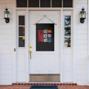 No Kings No Ice No Wars Garden Flag Political Protest Peace Sign TS11 Print Your Wear