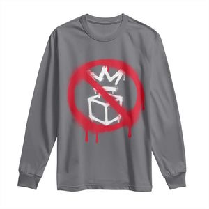 No Kings No Ice Protest Long Sleeve Shirt Vintage Political Stop Sign Graffiti Graphic TS11 Charcoal Print Your Wear
