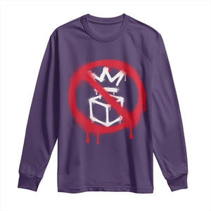 No Kings No Ice Protest Long Sleeve Shirt Vintage Political Stop Sign Graffiti Graphic TS11 Purple Print Your Wear