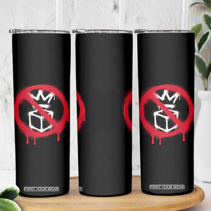 No Kings No Ice Protest Skinny Tumbler Vintage Political Stop Sign Graffiti Graphic TS11 Print Your Wear