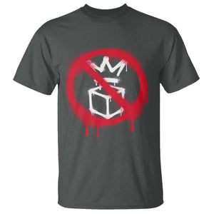 No Kings No Ice Protest T Shirt Vintage Political Stop Sign Graffiti Graphic TS11 Dark Heather Print Your Wear