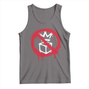 No Kings No Ice Protest Tank Top Vintage Political Stop Sign Graffiti Graphic TS11 Deep Heather Print Your Wear