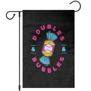 Doubles and Bubbles Baseball Candy Gum Garden Flag TS11 Black Print Your Wear