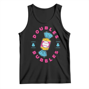 Doubles and Bubbles Baseball Candy Gum Tank Top TS11 Black Print Your Wear