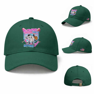 Baseball Blowing Bubbles Hitting Doubles Baseball Cap Sports Bubble Gum Lover TS11 Baseball Cap Universal Fit Irish Green Print Your Wear
