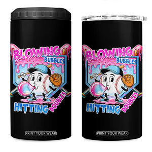 Baseball Blowing Bubbles Hitting Doubles 4 in 1 Can Cooler Tumbler Sports Bubble Gum Lover TS11 One Size: 16 oz Black Print Your Wear