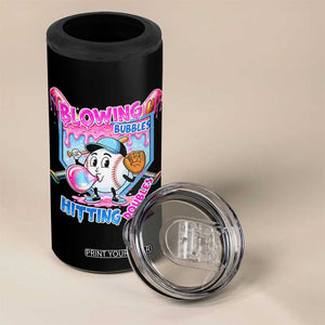 Baseball Blowing Bubbles Hitting Doubles 4 in 1 Can Cooler Tumbler Sports Bubble Gum Lover TS11 Print Your Wear