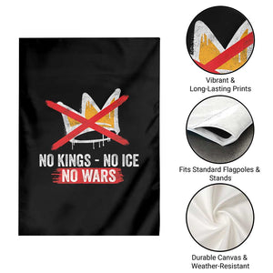 No Kings Protest Garden Flag No Kings No Ice No Wars Anti Monarchy Statement TS11 Print Your Wear