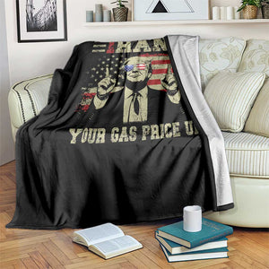 Iran Your Gas Price Up Throw Blanket Funny Political Gas Station TS11 Print Your Wear