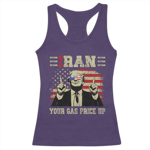 Iran Your Gas Price Up Racerback Tank Top Funny Political Gas Station TS11 Purple Print Your Wear
