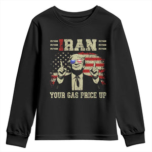 Iran Your Gas Price Up Youth Sweatshirt Funny Political Gas Station TS11 Black Print Your Wear