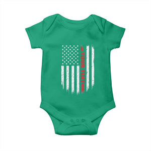 Personalized Firefighter Baby Onesie Custom Text Name Vintage American Flag Patriot Fireman Gift