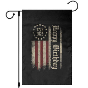 250th Birthday US July 4th 1776 2026 American Flag Garden Flag TS11 Black Print Your Wear