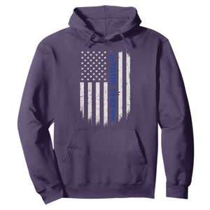 Personalized Police Hoodie Custom Text Name Vintage American Flag Law Enforcement Gift
