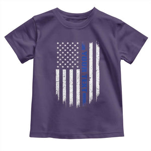 Personalized Police Toddler T Shirt Custom Text Name Vintage American Flag Law Enforcement Gift