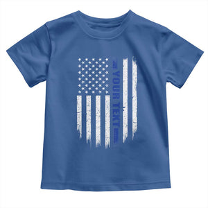 Personalized Police Toddler T Shirt Custom Text Name Vintage American Flag Law Enforcement Gift