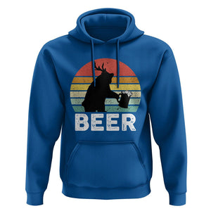 Funny Bear Deer Hoodie Vintage Retro Beer Mug TS11 Royal Blue Print Your Wear