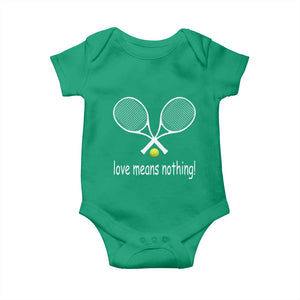 Funny Tennis Lover Baby Onesie Love Means Nothing TS11 Irish Green Print Your Wear